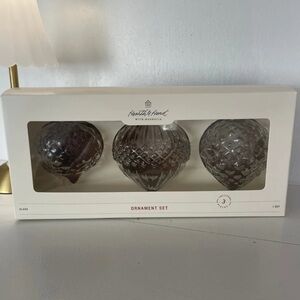 Hearth & Hand Glass Ornament Trio - Clear